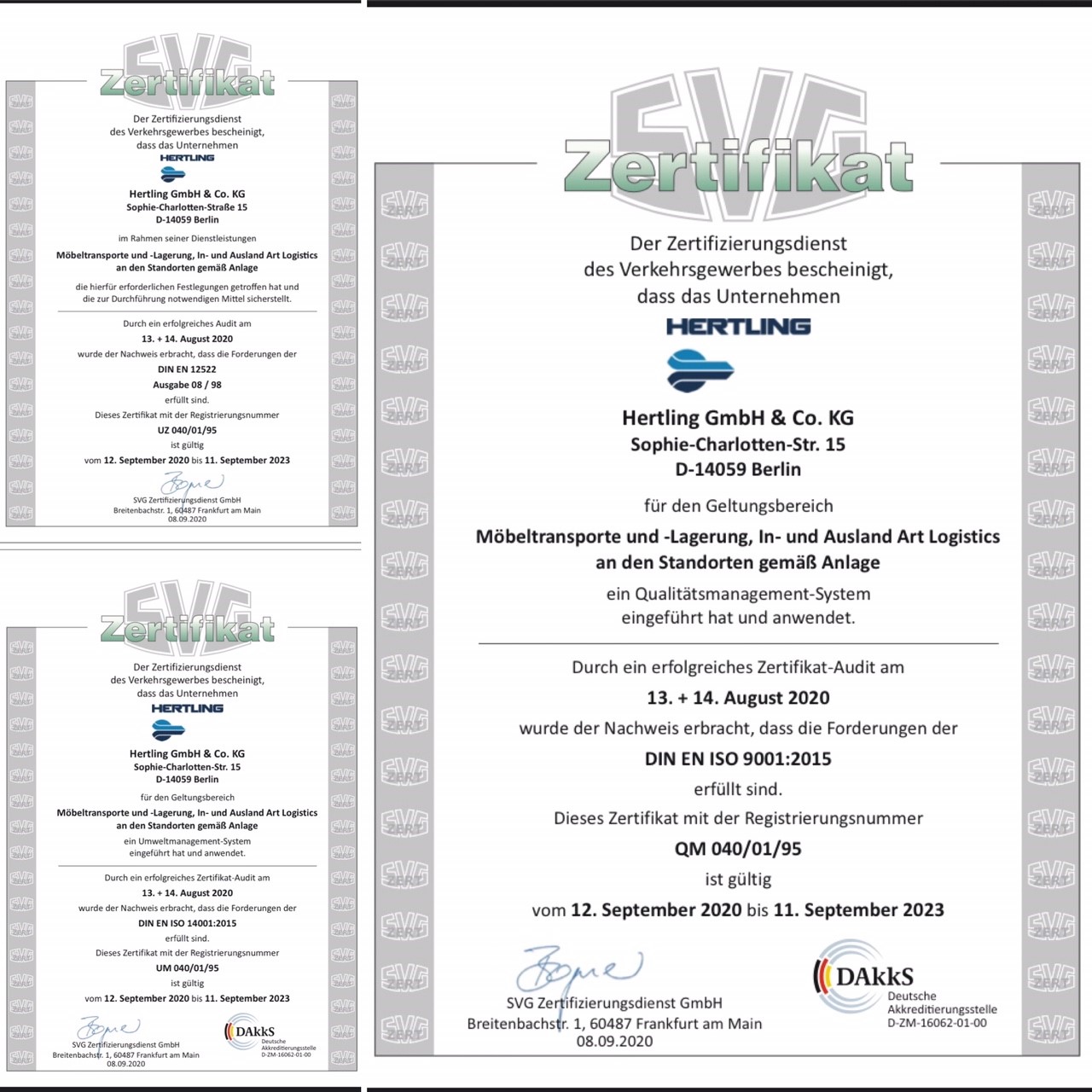 HERTLING certified according to DIN EN ISO 9001: 2015