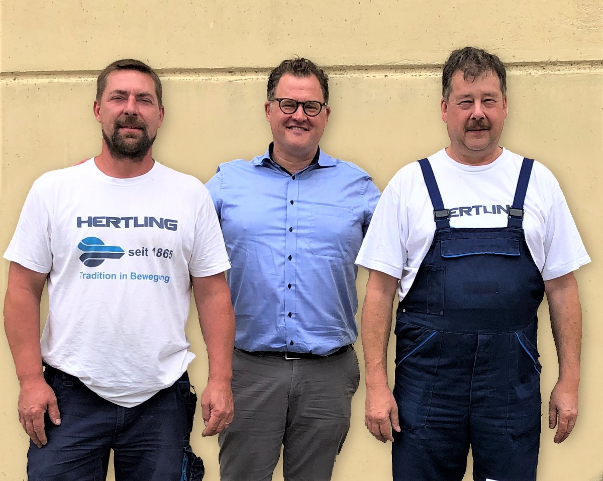 HERTLING Mitarbeiter mit Geschäftsführer Erik Cock-Johnsen