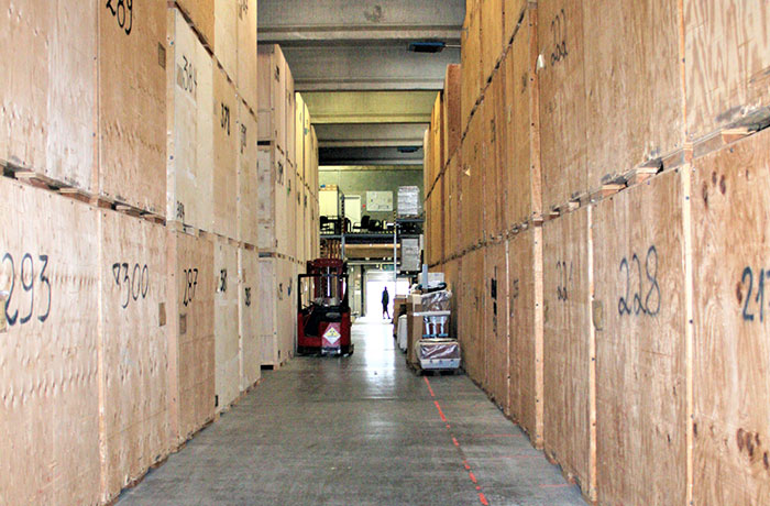 Lagerhalle Lagerraum in Containern aus Holz