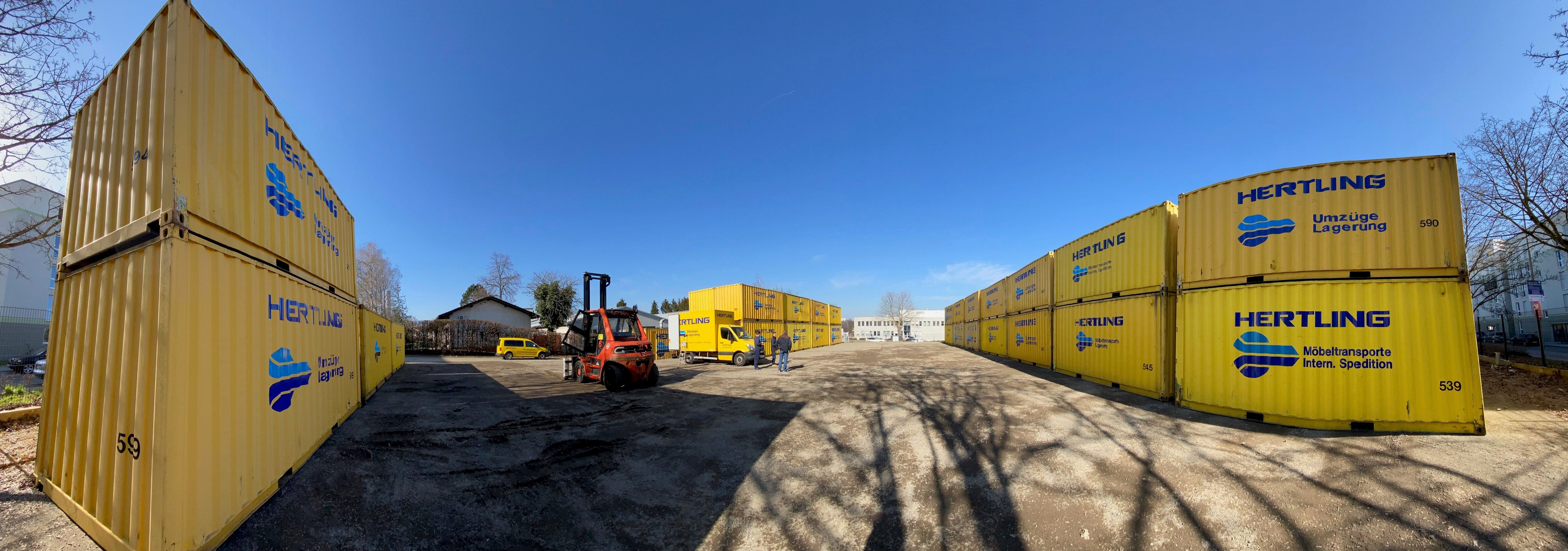 New container yard in Frankfurt am Main